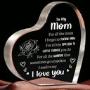Crafted Acrylic heart-shaped Mother's Day
