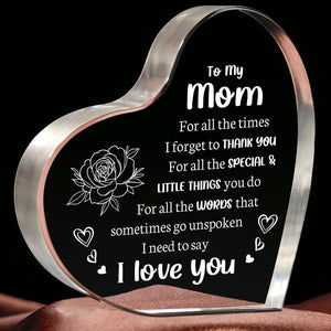Crafted Acrylic heart-shaped Mother's Day