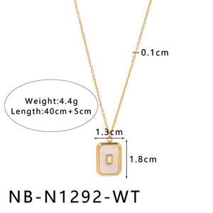 Halskette aus 18-karätigem Gold und Edelstahl 