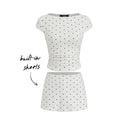 Soleil Polka Set — Polka Dot Ruched Top & Mini Skort