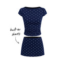 Soleil Polka Set — Polka Dot Ruched Top & Mini Skort