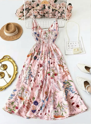 Printed halter dress