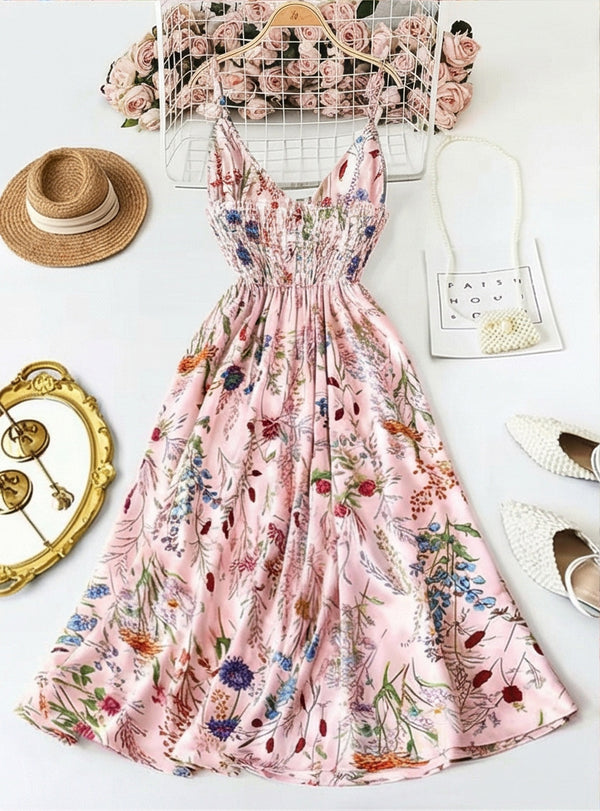 Printed halter dress