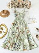 Printed halter dress