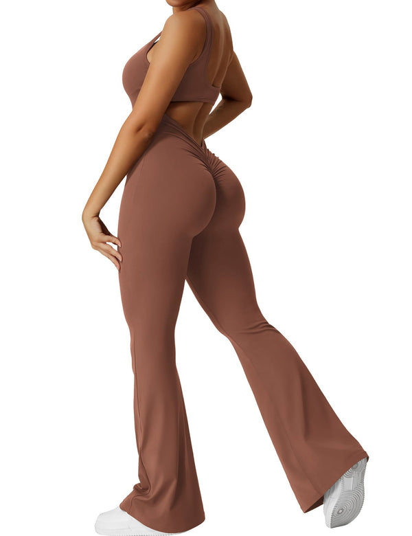 Damen-Yoga-Jumpsuit in schmaler Passform 