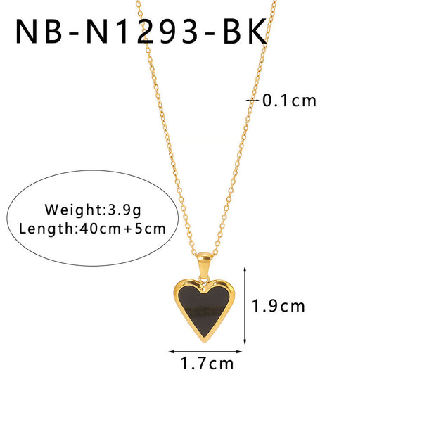 Halskette aus 18-karätigem Gold und Edelstahl 