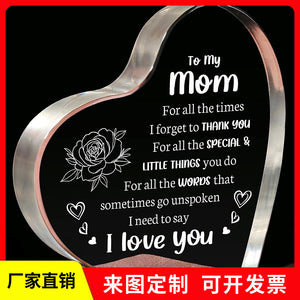 Crafted Acrylic heart-shaped Mother's Day