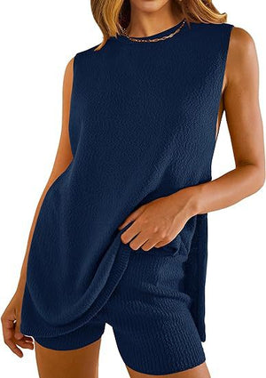 Indigo Knit Two-Piece Set