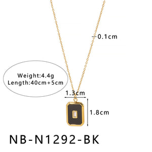 Halskette aus 18-karätigem Gold und Edelstahl 
