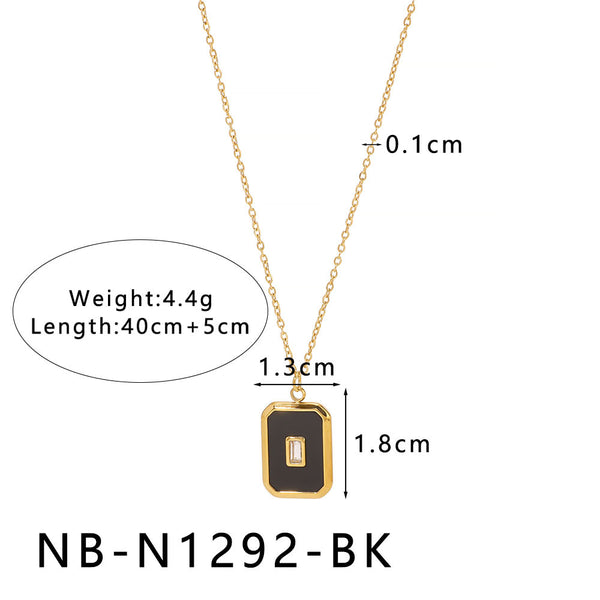 Halskette aus 18-karätigem Gold und Edelstahl 