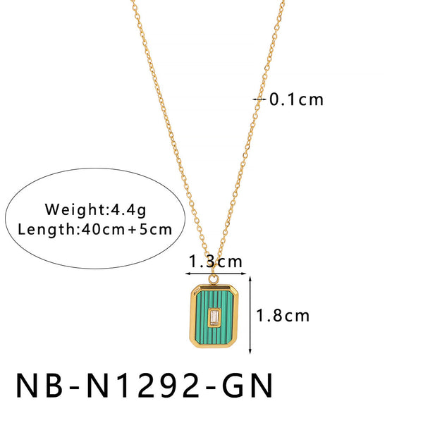 Halskette aus 18-karätigem Gold und Edelstahl 