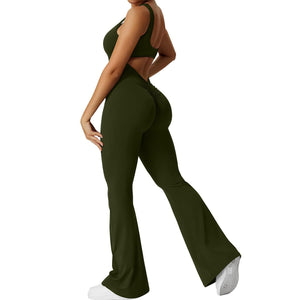 Damen-Yoga-Jumpsuit in schmaler Passform 